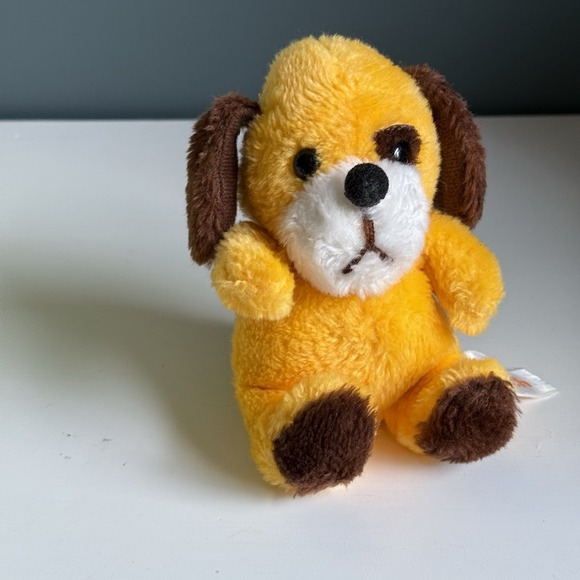 VERY RARE‎ Vintage RUSS BERRIE Butch Orange White Brown Spot PLUSH TOY 7in t22 - Picture 3 of 12